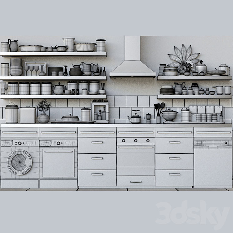 Kitchen 3DS Max - thumbnail 2