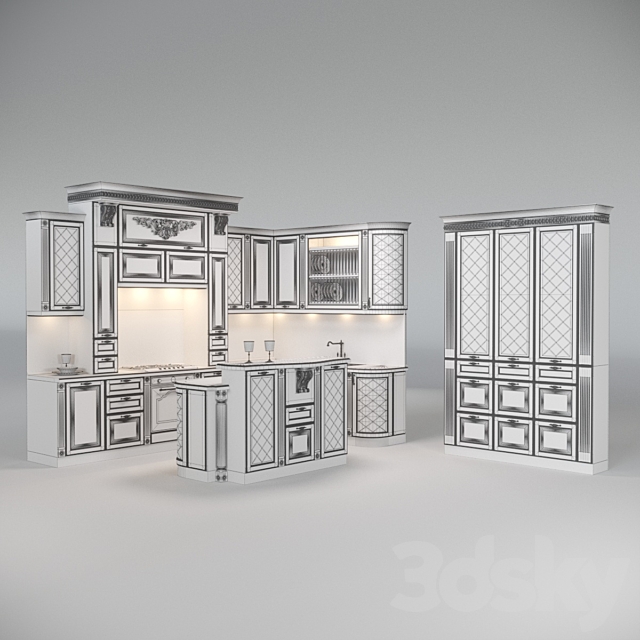 Kitchen 3DS Max Model - thumbnail 3