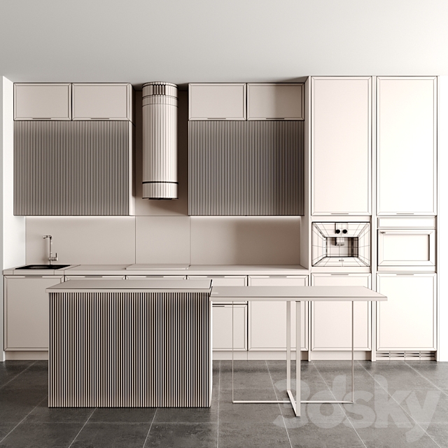 kitchen 3DS Max Model - thumbnail 4