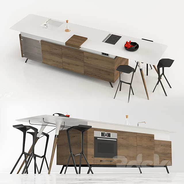 Kitchen 3DS Max Model - thumbnail 2