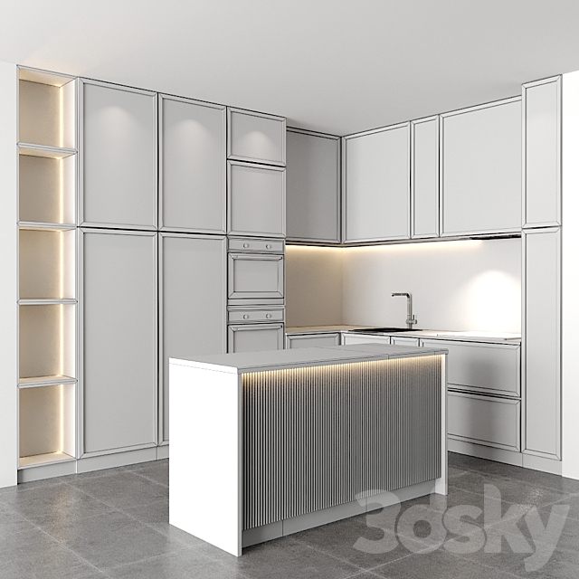 kitchen 3DS Max Model - thumbnail 4