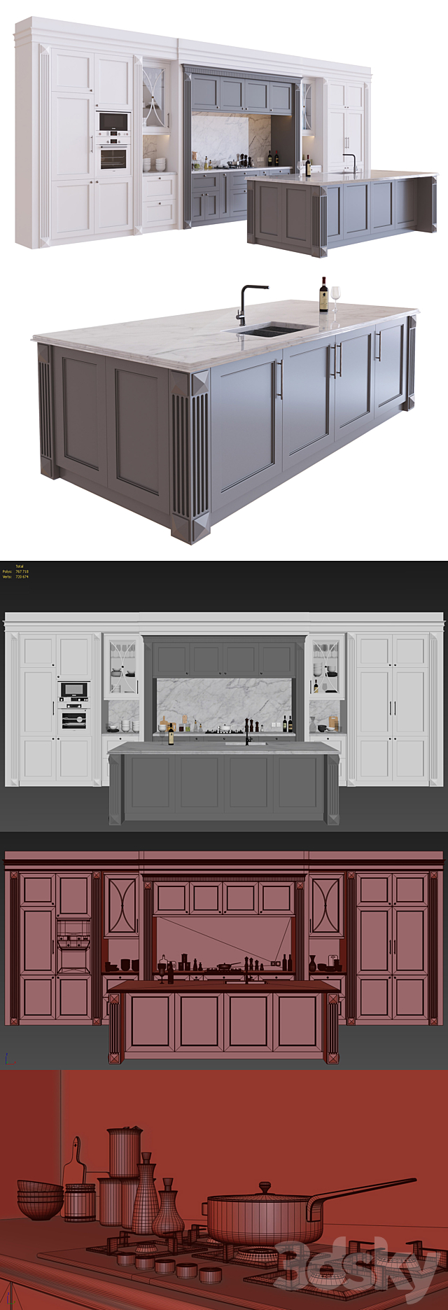 Kitchen 3DSMax File - thumbnail 3