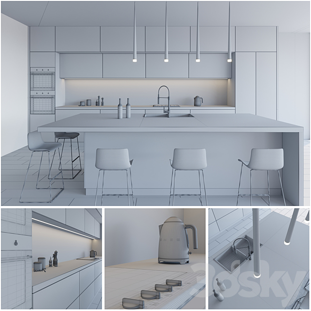 Kitchen 3DSMax File - thumbnail 2