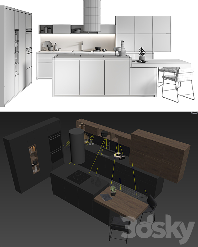 Kitchen 5 3DSMax File - thumbnail 3