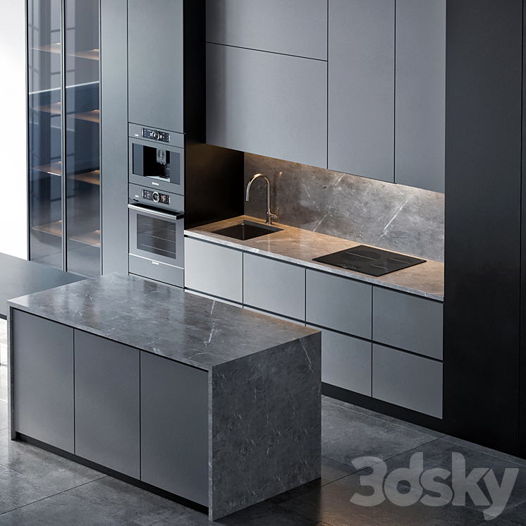 kitchen 50 3DS Max - thumbnail 2