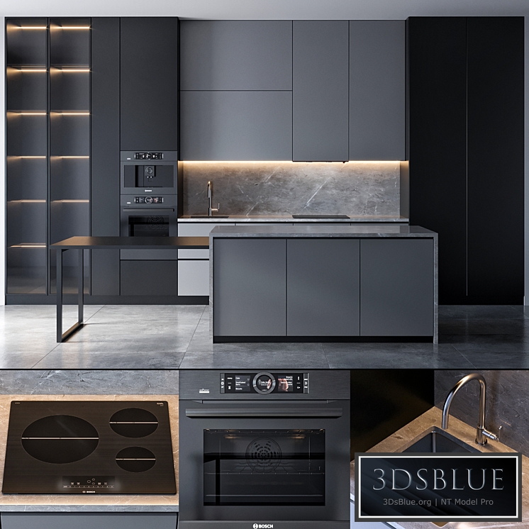 kitchen 50 3DS Max - thumbnail 3