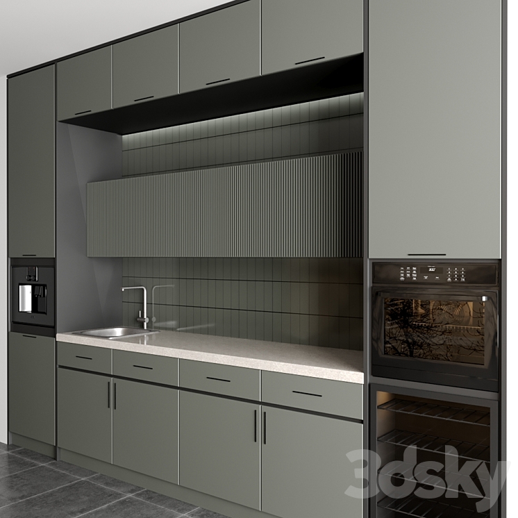 kitchen 68 3DS Max - thumbnail 2