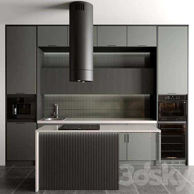 kitchen 68 3DS Max Model - thumbnail 1