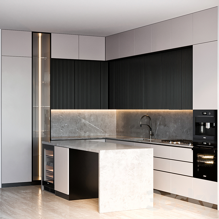 kitchen 74 3DS Max Model - thumbnail 2