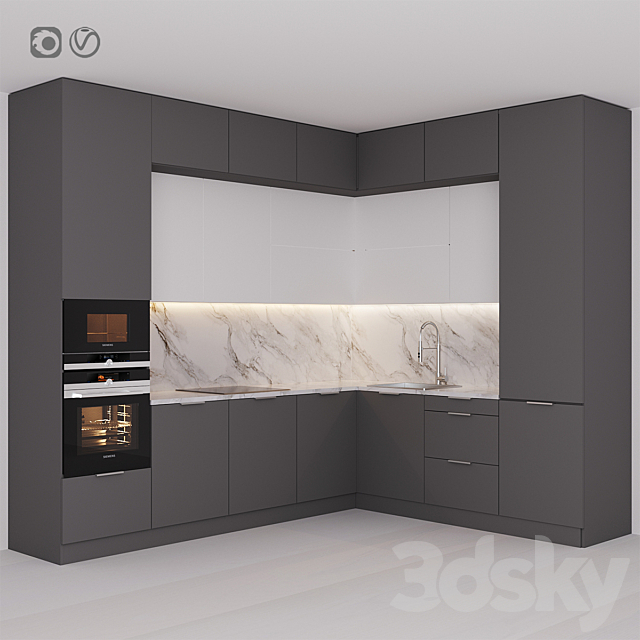 Kitchen 8 3DS Max Model - thumbnail 2