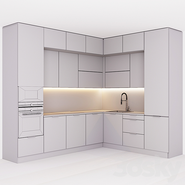 Kitchen 8 3DS Max Model - thumbnail 5