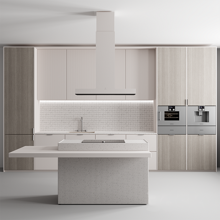 Kitchen ?82  Pastel 3DS Max - thumbnail 1