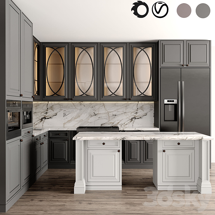 kitchen 89 3DS Max - thumbnail 1