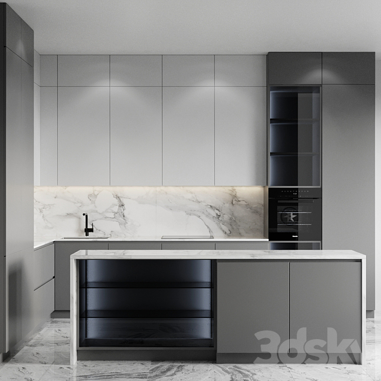 Kitchen 9 3DS Max - thumbnail 2