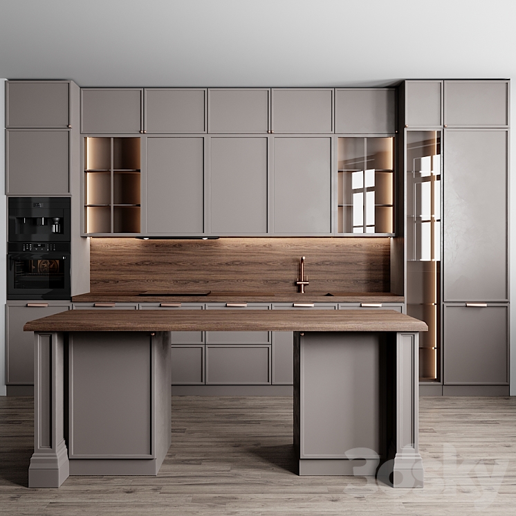 kitchen 96 3DS Max - thumbnail 1