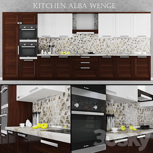 Kitchen Alba Wenge 3DSMax File - thumbnail 1