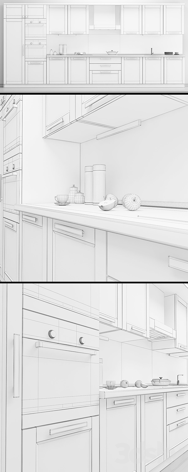 Kitchen Alba Wenge 3DSMax File - thumbnail 3