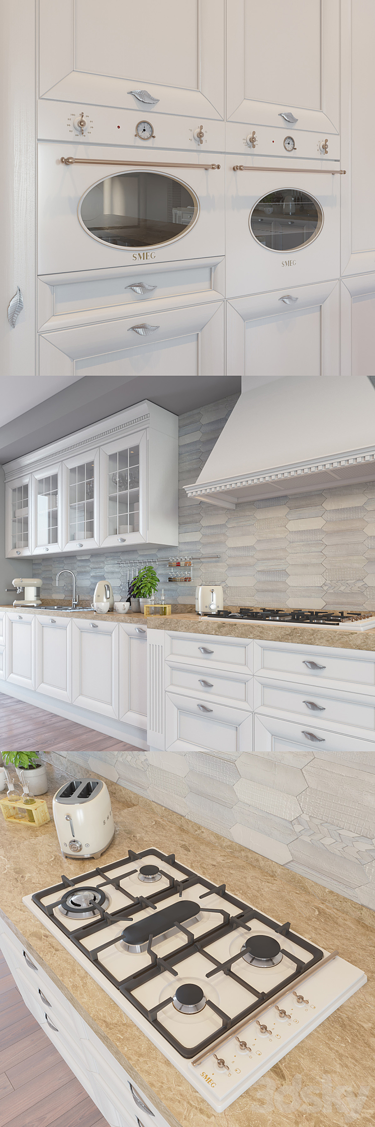 Kitchen Amelie New Bellini factory with decor 3DS Max - thumbnail 2