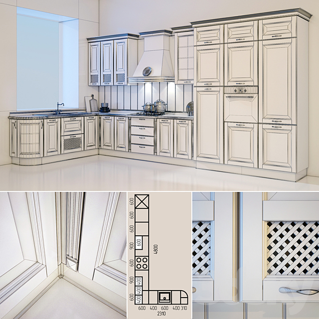 Kitchen ARAN Provenzale 3DSMax File - thumbnail 3