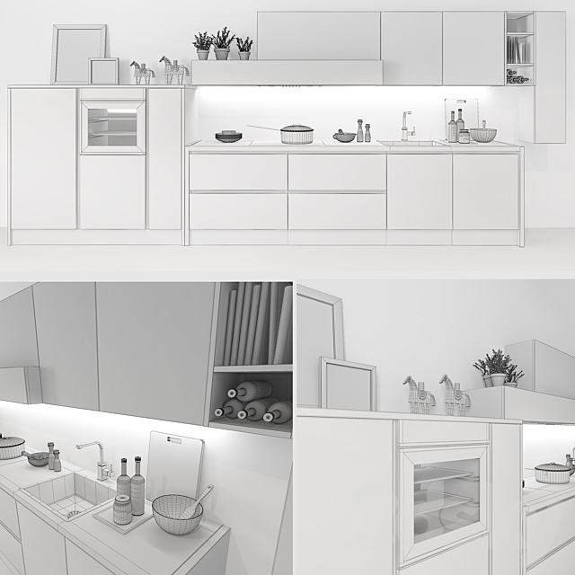 Kitchen Arredo-3 Kali5 3DS Max Model - thumbnail 2