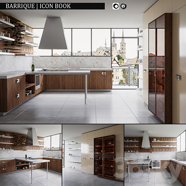 Kitchen Barrique Icon Book 3DSMax File - thumbnail 1