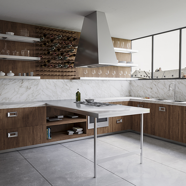 Kitchen Barrique Icon Book 3DSMax File - thumbnail 2