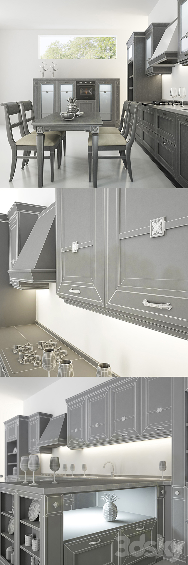 Kitchen Beatrice from companies Yavid 3DSMax File - thumbnail 3