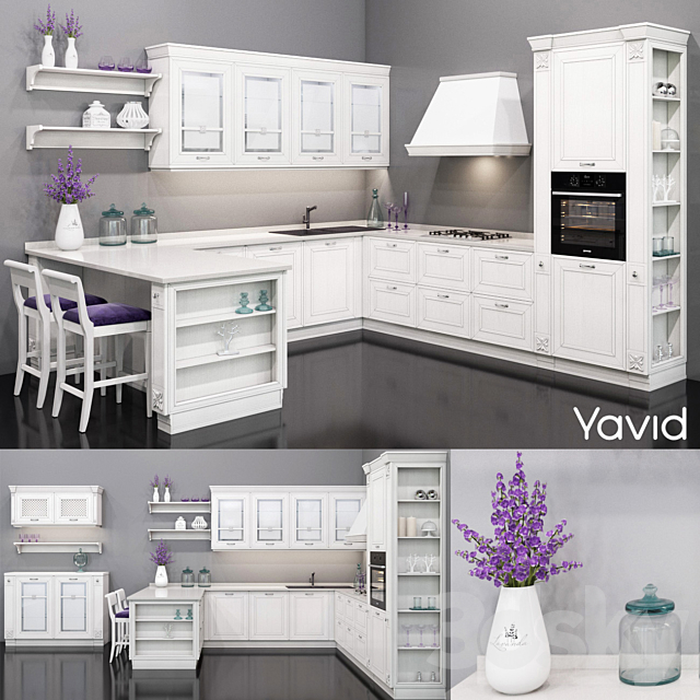 Kitchen Beatrice from the company Yavid Provence 3DSMax File - thumbnail 1