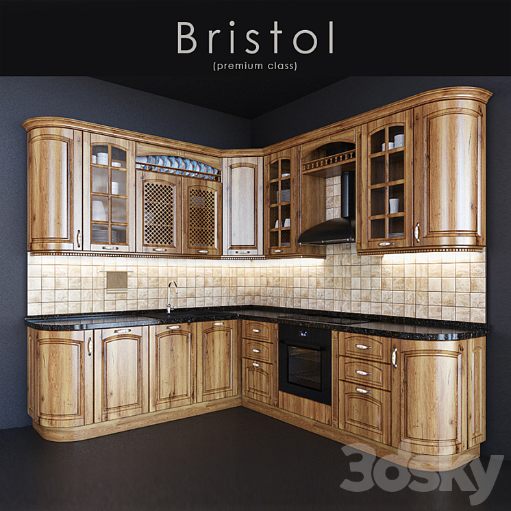 Kitchen Bristol (premium class) 3DS Max - thumbnail 1