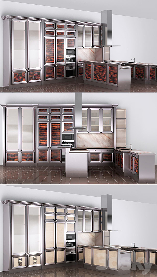 Kitchen Brummel Cucine – Dolcevita 3DS Max Model - thumbnail 2