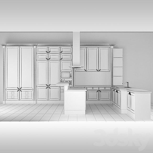 Kitchen Brummel Cucine – Dolcevita 3DS Max Model - thumbnail 3