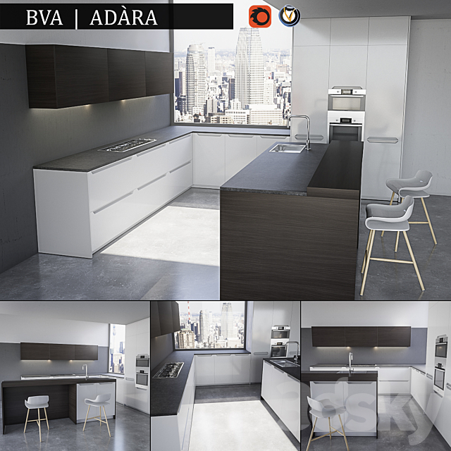 Kitchen BVA Adara 3DSMax File - thumbnail 1