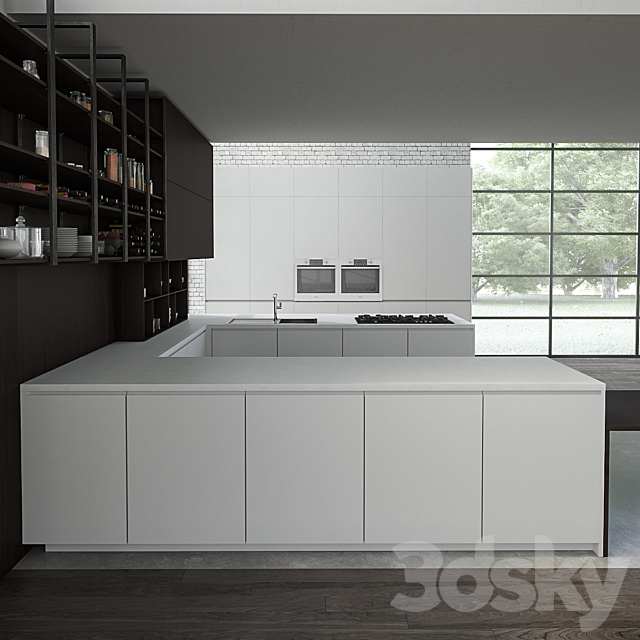 Kitchen BVA TEA 3DS Max Model - thumbnail 2