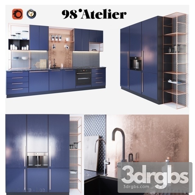 98 Atelier Kitchen 3dsmax Download - thumbnail 1