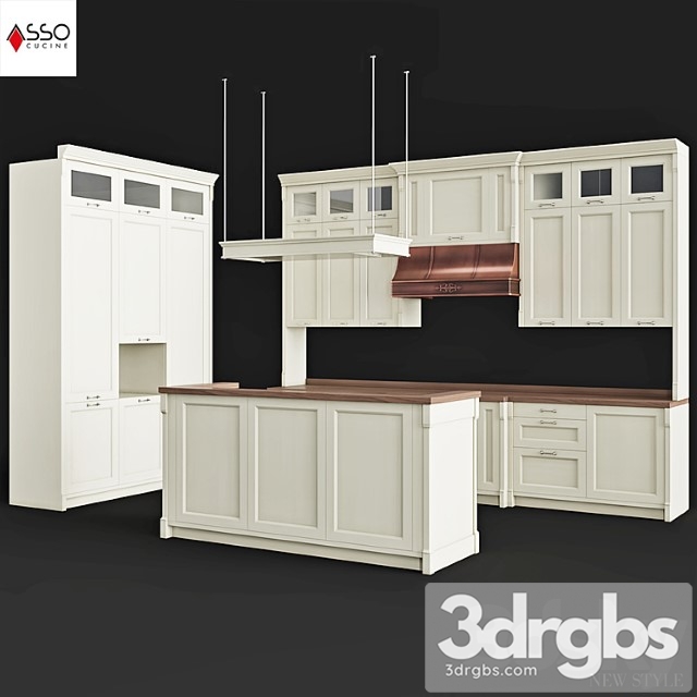 Asso Cat Newstyle Kitchen 3dsmax Download - thumbnail 1