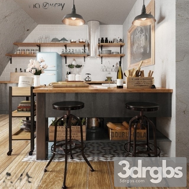 AVE Kitchen bar volume 3dsmax Download - thumbnail 1