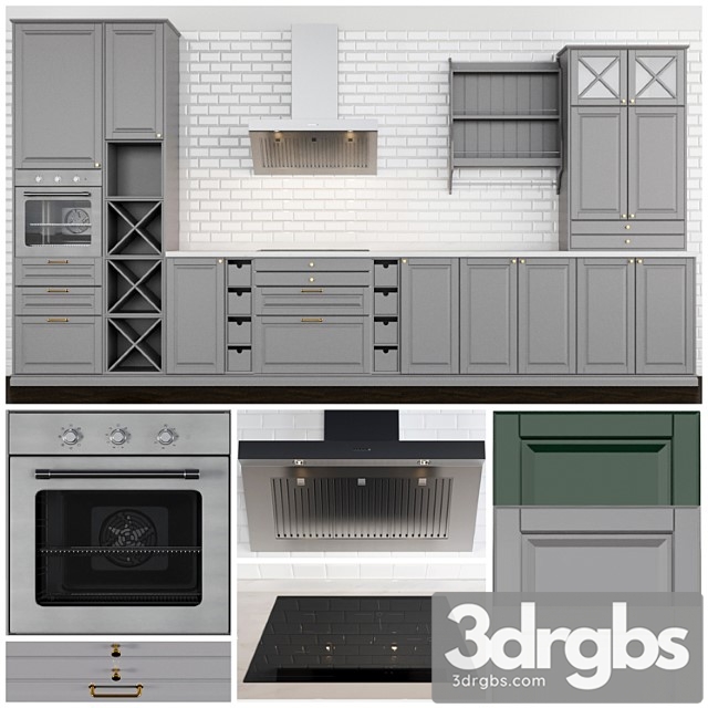 Bodbyn kitchen (134 modules). 3dsmax Download - thumbnail 1