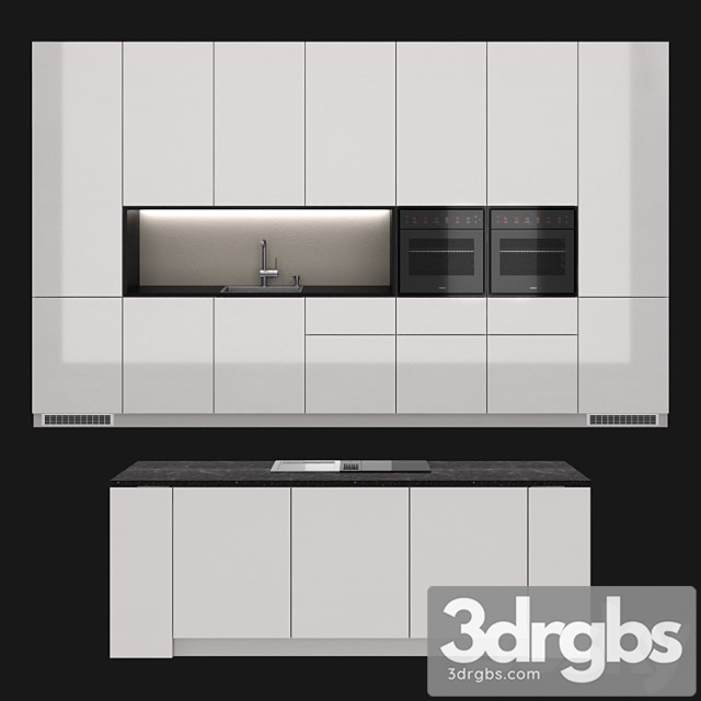 Bora loft kitchen 3dsmax Download - thumbnail 1