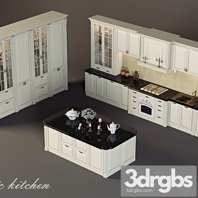 Classic kitchen 3dsmax Download - thumbnail 1