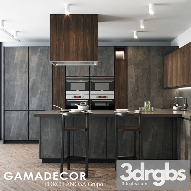 Cocina gammadecor x-line 3dsmax Download - thumbnail 1