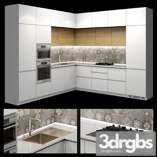 Corner kitchen 3dsmax Download - thumbnail 1