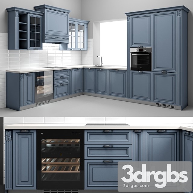 Corner kitchen_2 3dsmax Download - thumbnail 1