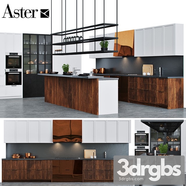 Cuisine aster cucine factory 3dsmax Download - thumbnail 1