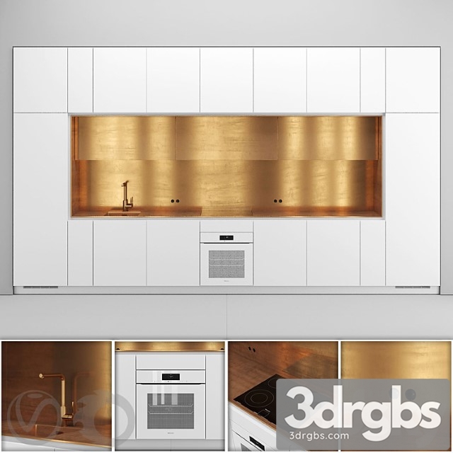 Direct nel kitchen with brass - thumbnail 1