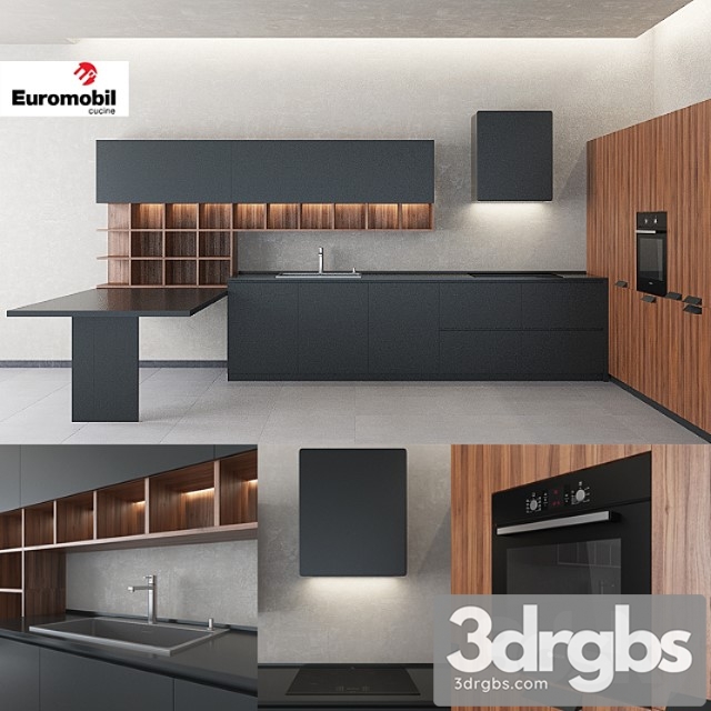 Euromobil kitchen – lain 3dsmax Download - thumbnail 1