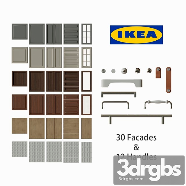 Facades and handles ikea 3dsmax Download - thumbnail 1