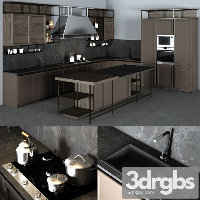 Frame snaidero kitchen furniture 3dsmax Download - thumbnail 1