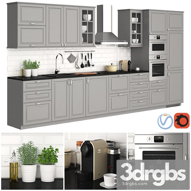 Ikea metod bodbyn gray 3dsmax Download - thumbnail 1