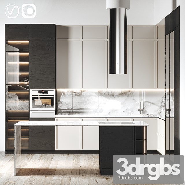 Kitchen 068 420x360x300h 3dsmax Download - thumbnail 1