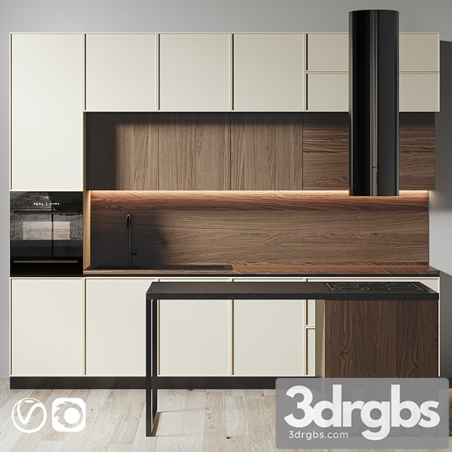 Kitchen 075 350x270h 3dsmax Download - thumbnail 1